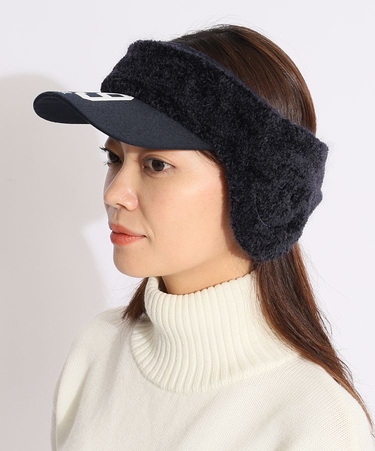 パーリーゲイツ PG 選べるデザイン耳当て付きポンポンニットキャップ