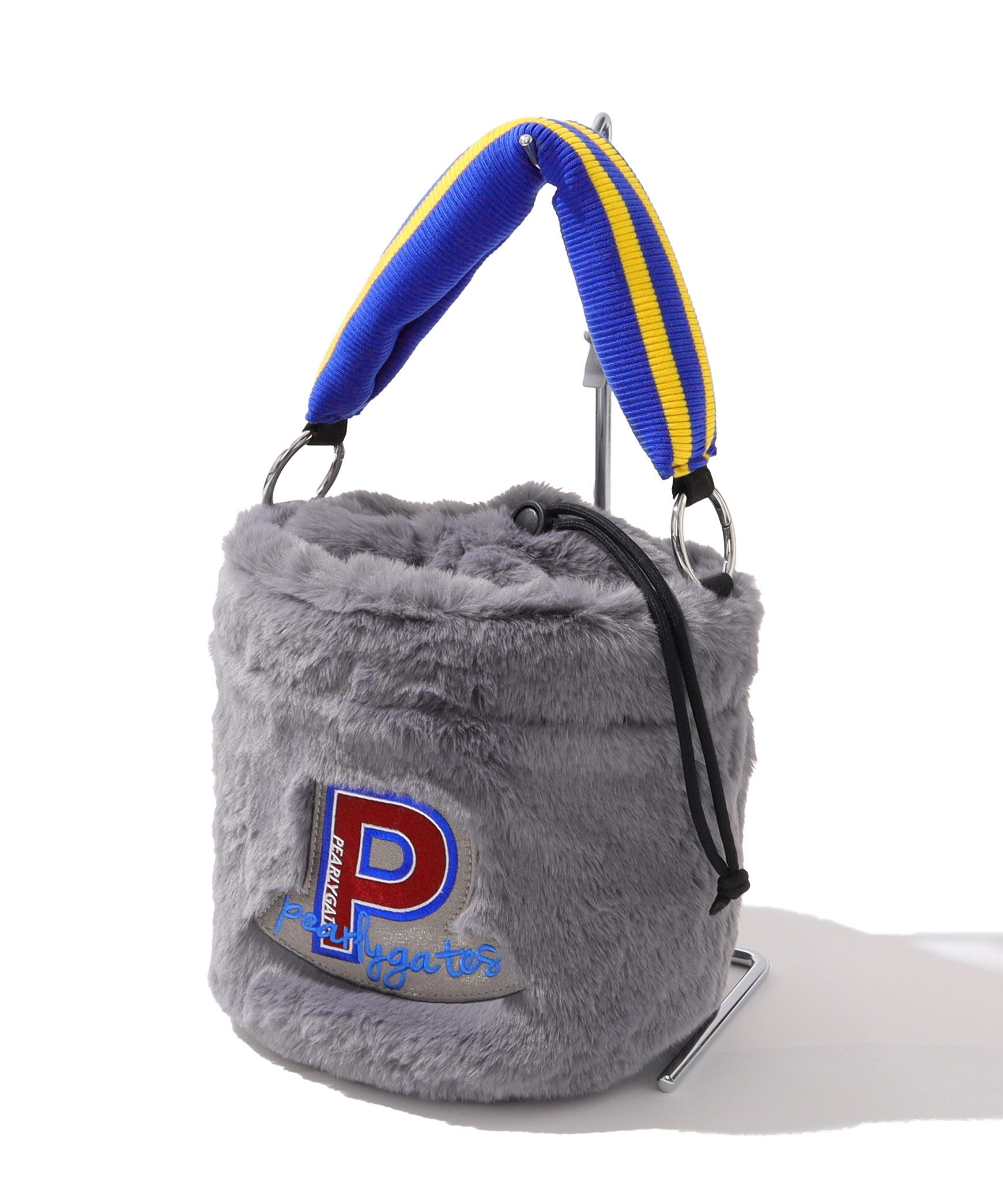パーリーゲイツ PG カレッジロゴフェイクファーカートバッグ