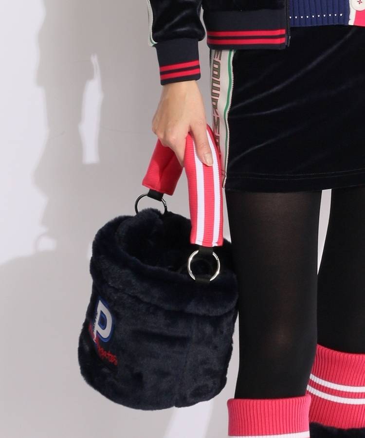PG カレッジロゴフェイクファーカートバッグ