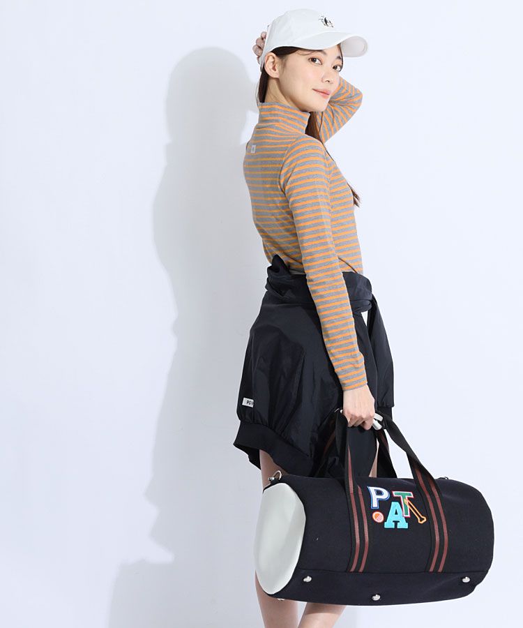 パーリーゲイツ　2way ショルダーバッグ　ボストンバッグ　ゴルフ パーリーゲイツ PG ロゴワッペンカレッジ2WAYボストンバッグ