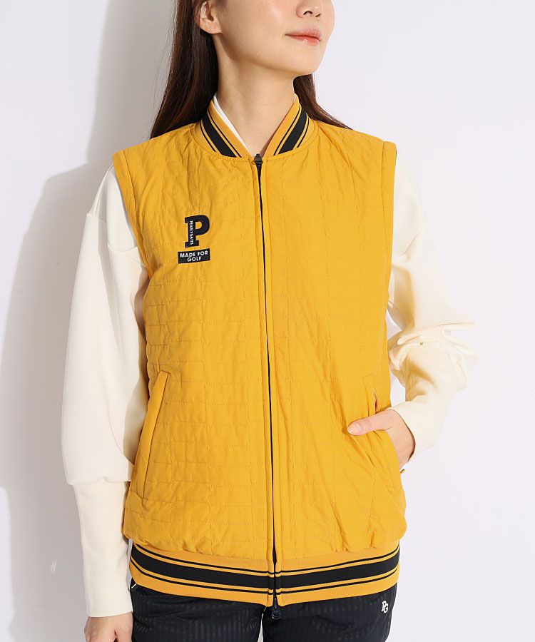 新品46,200円⛳️ パーリーゲイツ　ブルゾン  レディース1 ゴルフウェア パーリーゲイツ PG 【撥水保温】リバーシブルマルチウェイ中綿