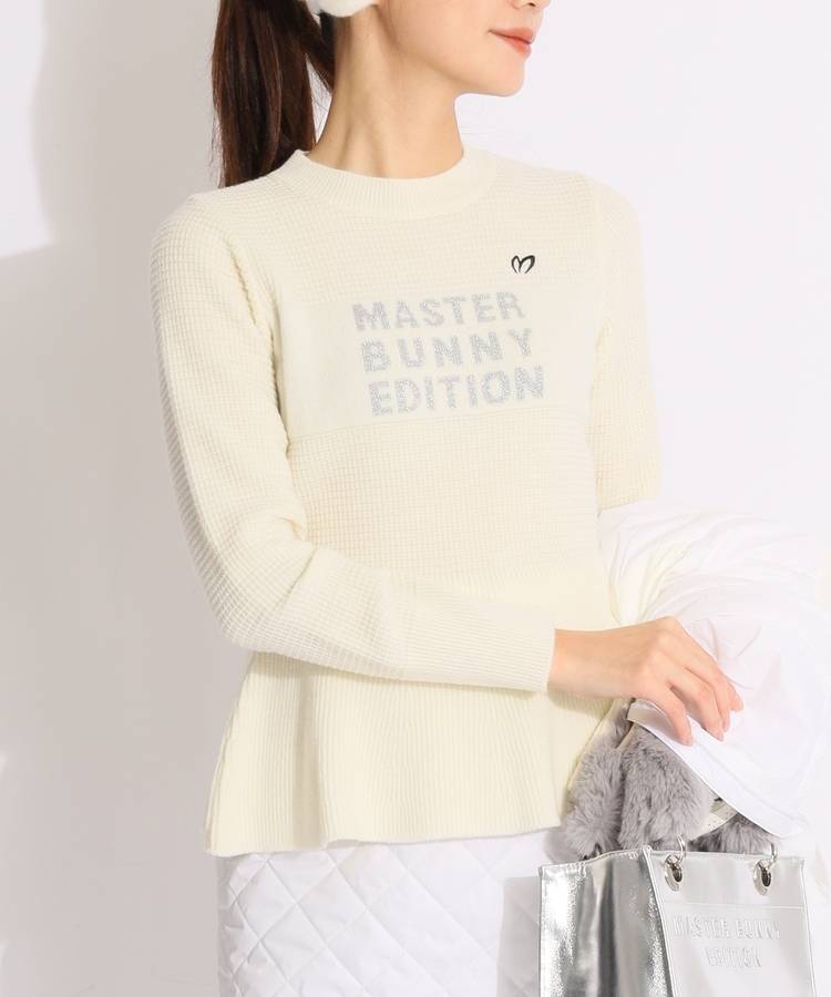 MB フロントラメロゴペプラムニット