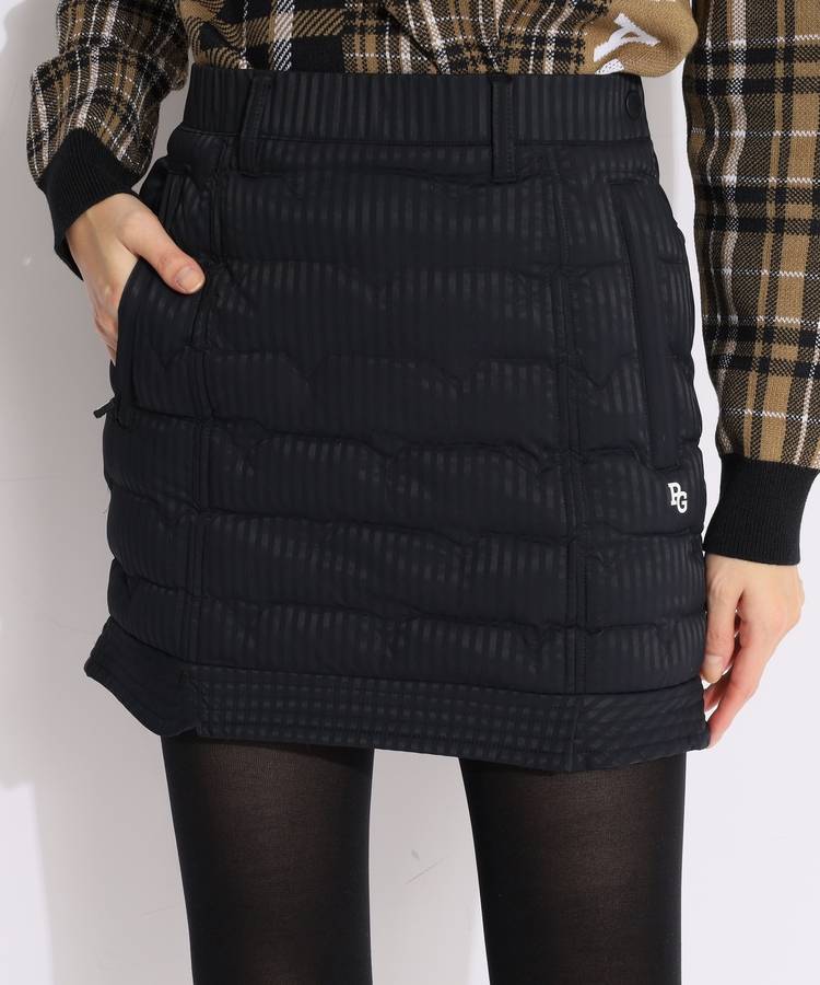 PG 【発熱保温】裾フリル中綿スカート