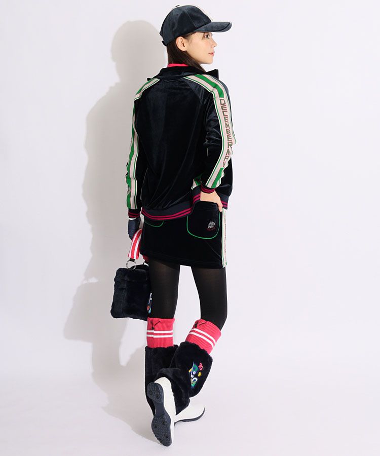 DECEMBERMAY レディースナイロンジャケット　サイズM ディッセンバーメイ DM 配色ラインベロアトラックジャケット