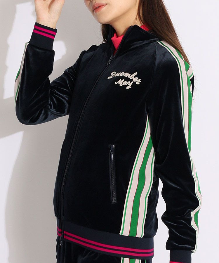 ディッセンバーメイ DM 配色ラインベロアトラックジャケット