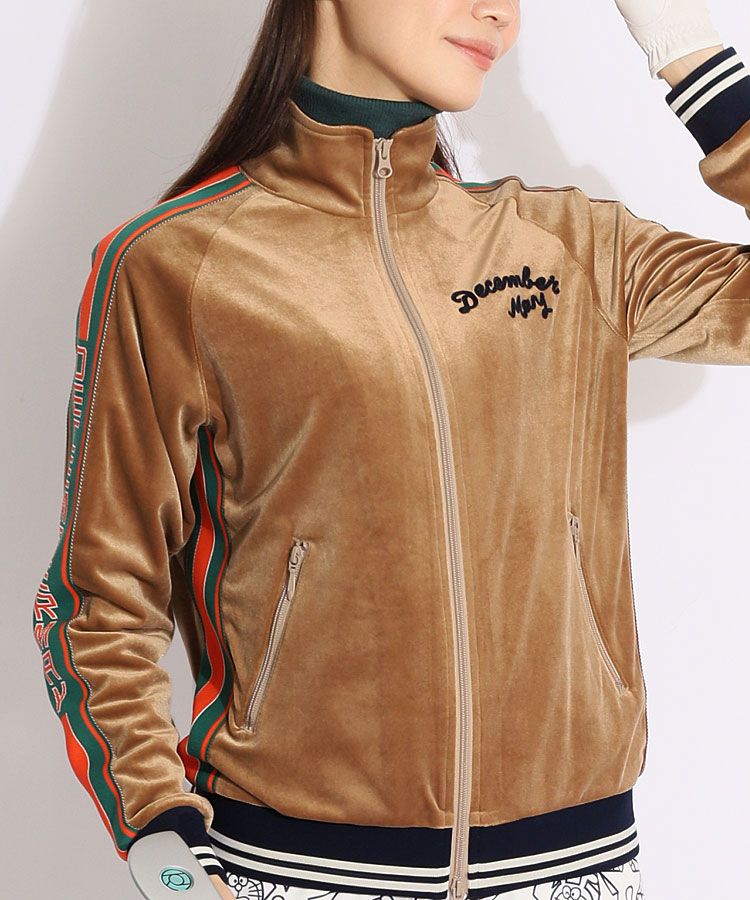 ディセンバーメイ ゴルフ ブルゾン レディース ベロアジャケット DGREY M ディセンバーメイ ゴルフ ブルゾン レディース ベロアジャケット DGREY M