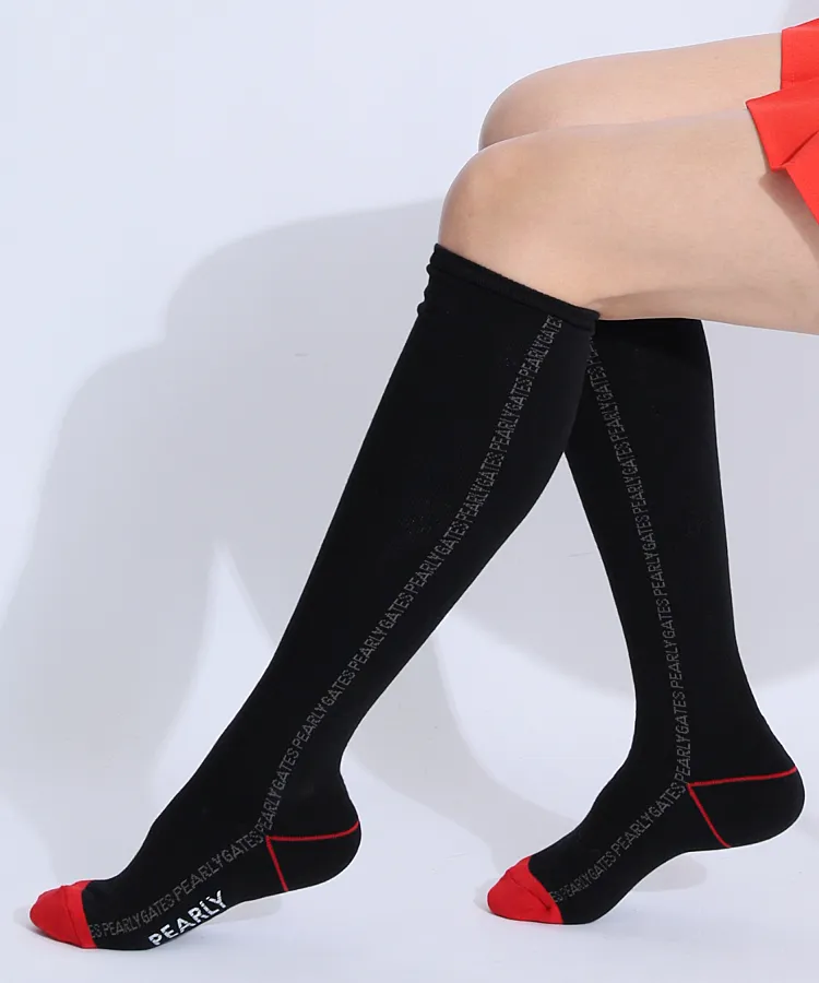 パーリーゲイツ PG サイドロゴラインハイソックス レディースゴルフ