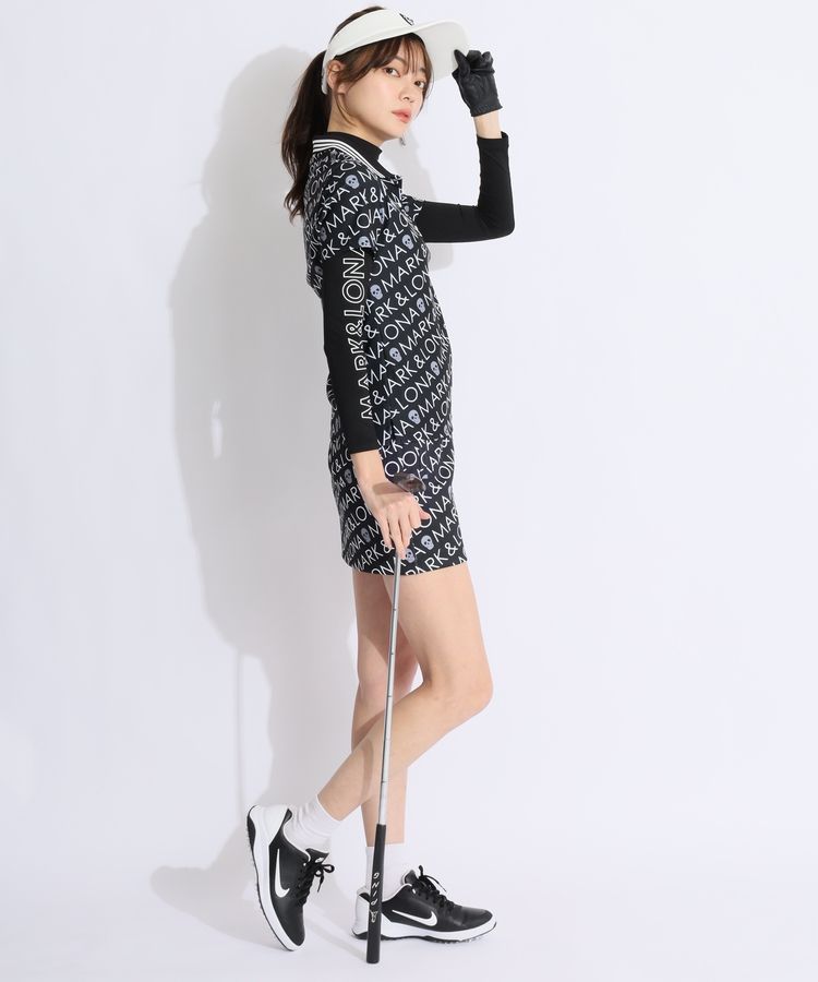 マーク＆ロナ ML 【リサイクル】総バイアスロゴ半袖ポロシャツ