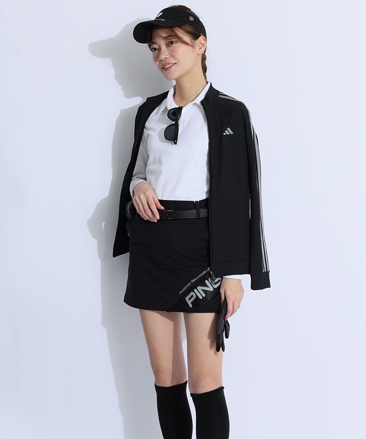 ピン PN 【撥水ストレッチ】裾ロゴプリントスカート レディースゴルフ