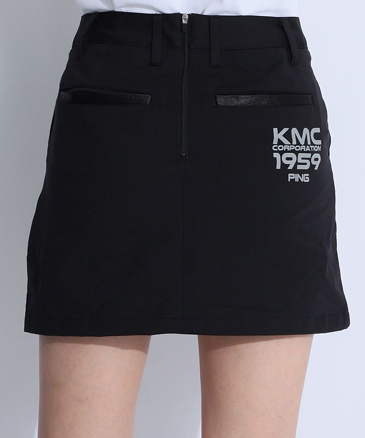 PING CURUCURU ゴルフウェア　台形スカート ピン PN 【撥水ストレッチ】裾ロゴプリントスカート レディースゴルフ