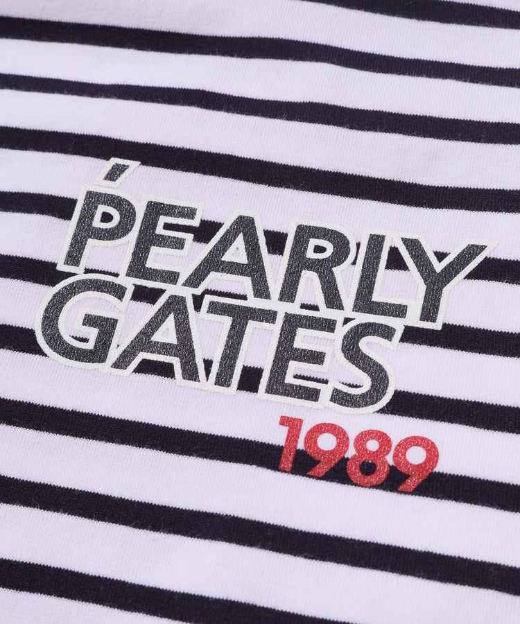 PEARLY GATES モックネック　ボーダー　長袖　シャツ　大きいサイズ パーリーゲイツ PG 配色ボーダーモックネック長袖カットソー
