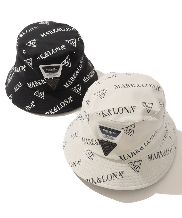 マーク＆ロナ CD [CODE]ロゴ総柄バケットハット レディース