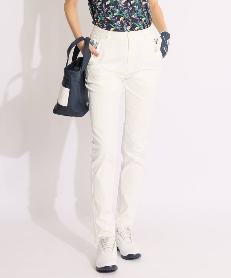 BE 【ストレッチ】ポケットロゴツイルロングパンツ