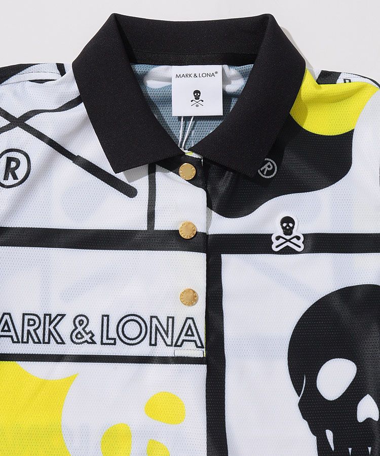 MARK &LONA　スカルデザイン メッシュポロシャツ　44 S MARK &LONA スカルデザイン メッシュポロシャツ 44 S - メルカリ