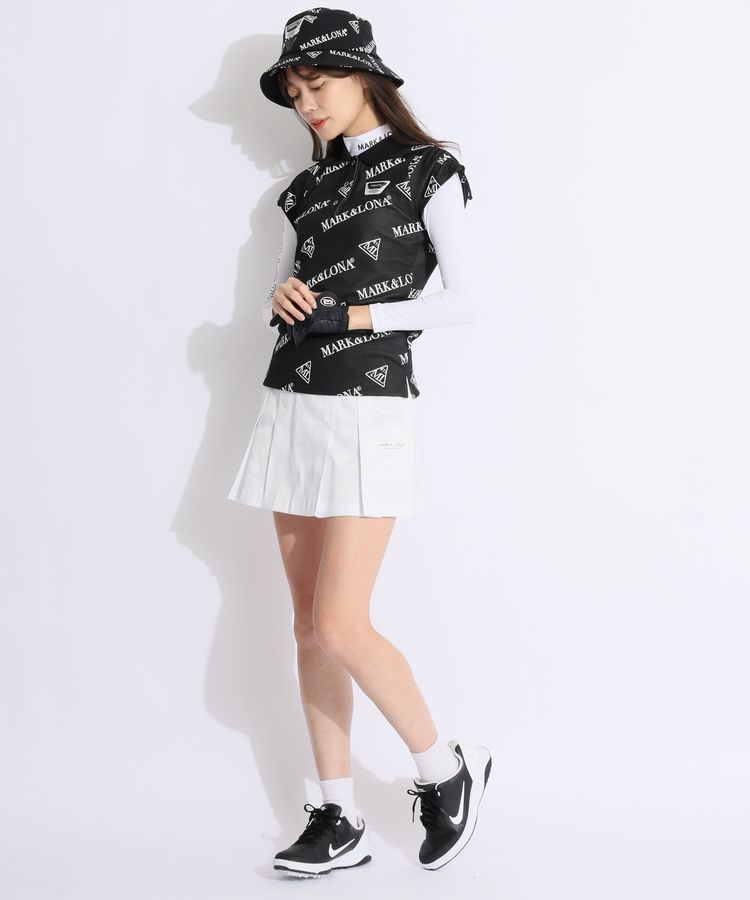 ★美品★MARK&LONA　CODE　スリーブドロストバイアスロゴ半袖ポロシャツ マーク＆ロナ CD [CODE]スリーブドロストバイアスロゴ半袖ポロシャツ