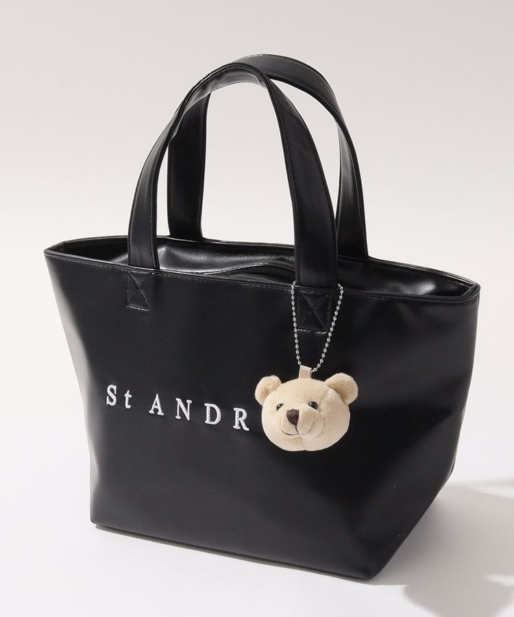 セントアンドリュース SA テディベアチャーム付きロゴ刺繍カートバッグ
