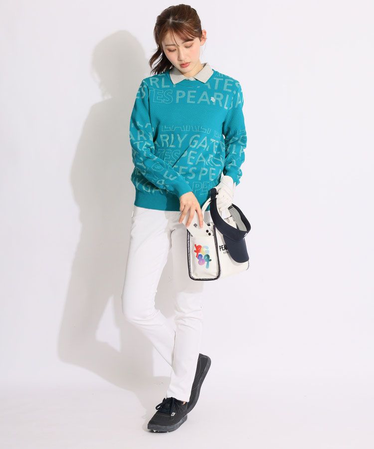 新品カタログ掲載　パーリーゲイツ レディース ゴルフウェア長袖セーター春夏 PEARLY GATES パーリーゲイツ 2024年モデル 長袖 ニットセーター