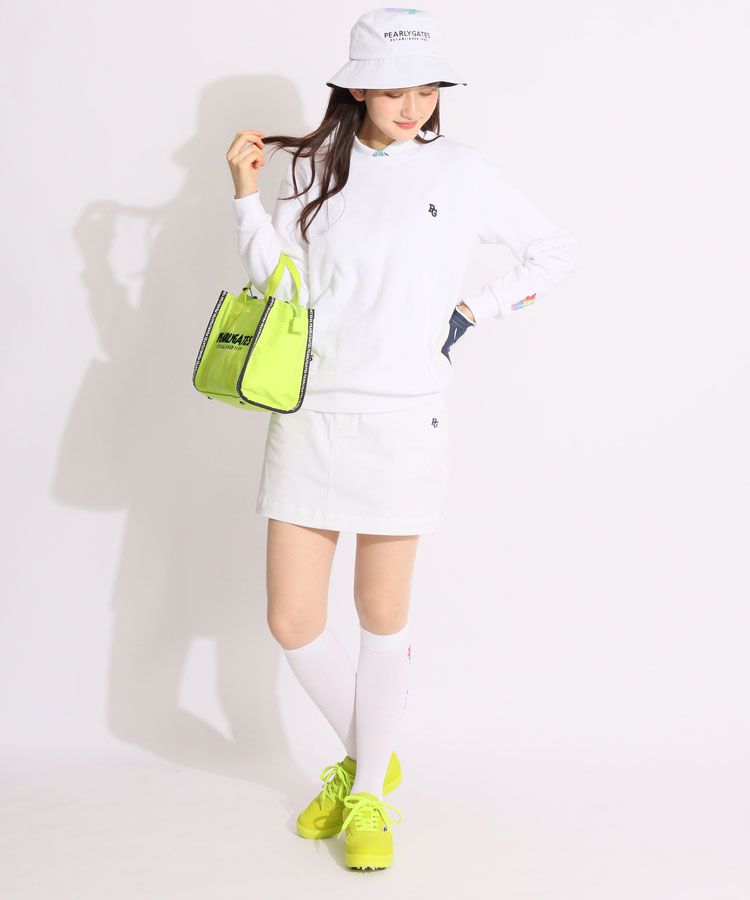 パーリーゲイツ 秋冬シーズンストレッチカルゼスカート レディスサイズ1 パーリーゲイツ PG 【ストレッチ】バンダナ付きロゴカルゼ