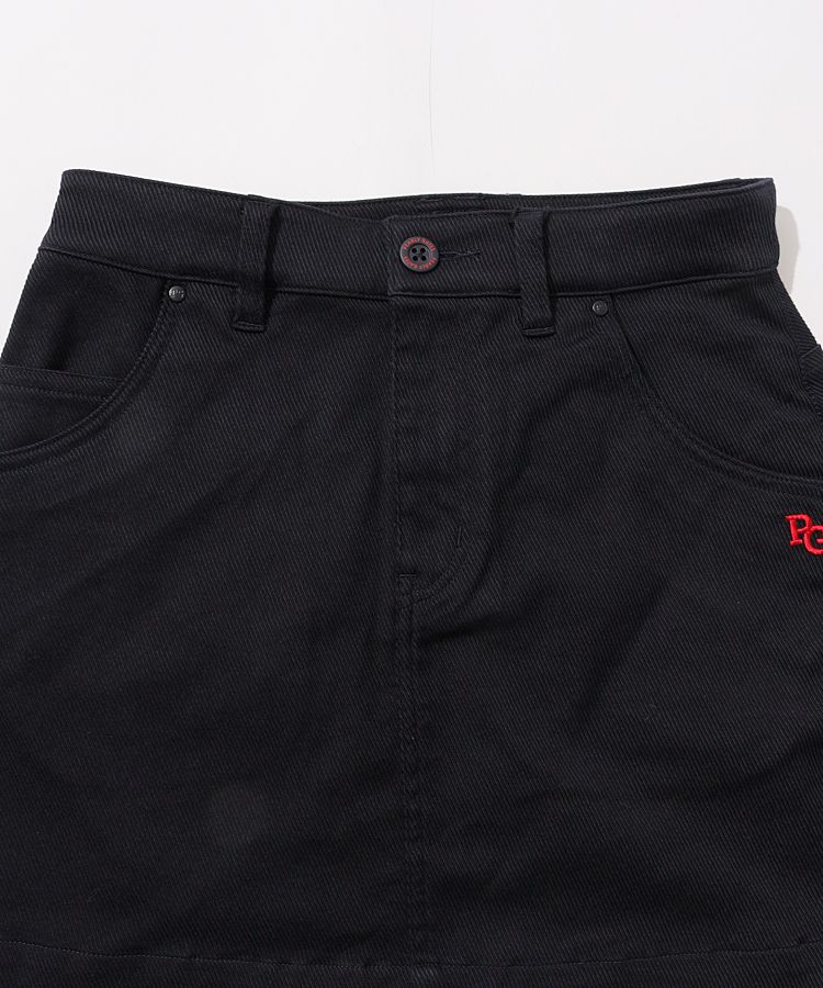 パーリーゲイツ 秋冬シーズンストレッチカルゼスカート レディスサイズ1 パーリーゲイツ PG 【ストレッチ】バンダナ付きロゴカルゼ