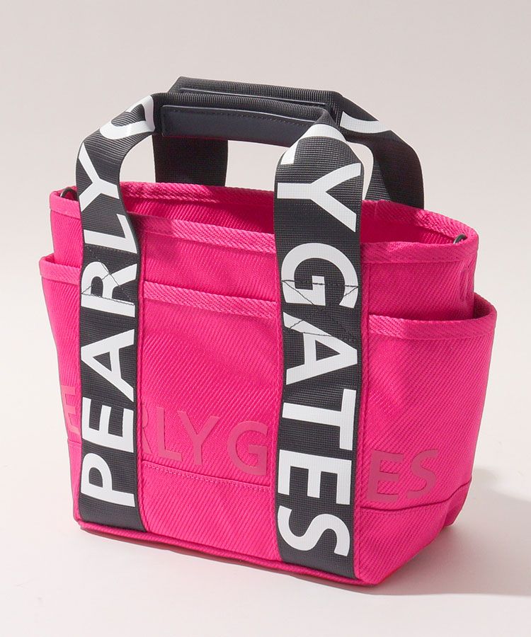 PEARLY GATES パーリーゲイツ  カートバッグ ボトルホルダー付 ロゴ  ピンク系 FR [240101421903] ゴルフウェア ストスト PEARLY GATES パーリーゲイツ カートバッグ ボトルホルダー付