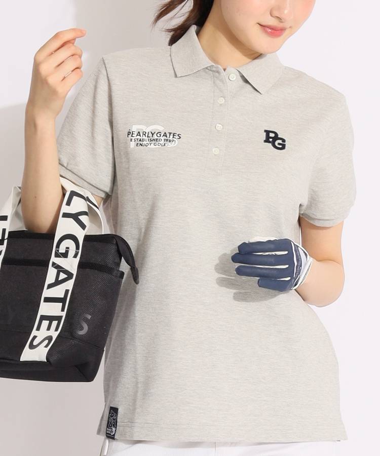 PG バックビックロゴ鹿の子半袖ポロシャツ