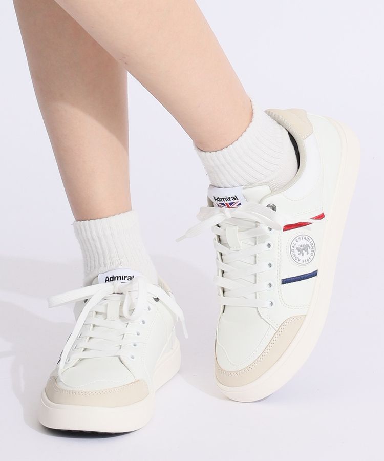 ADMIRAL GOLF/アドミラル ゴルフシューズ【ホワイト/28.0㎝】新品 アドミラルゴルフ AM 【防水】サイドラインスパイクレスシューズ