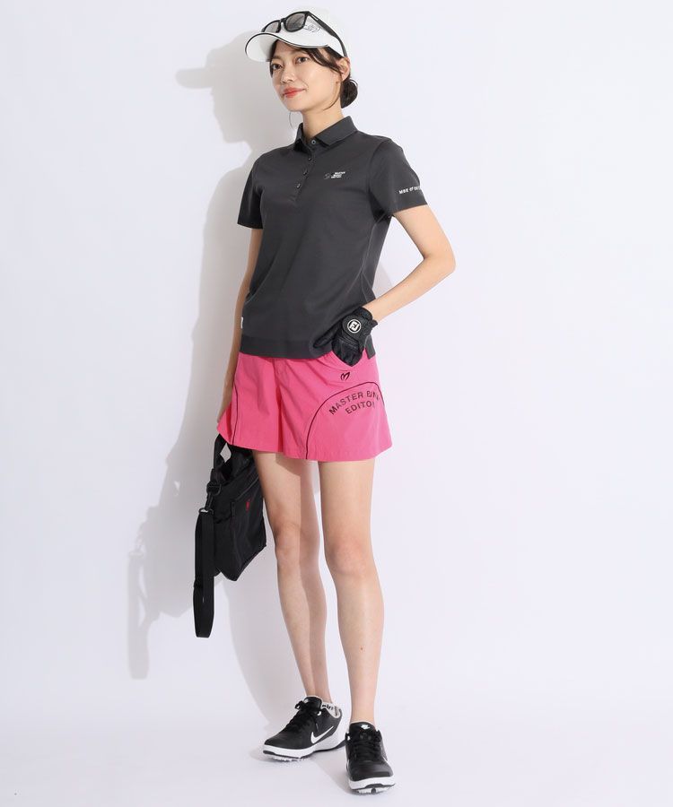 マスターバニー MB 衿かぎ編み半袖ポロシャツ レディースゴルフウェア