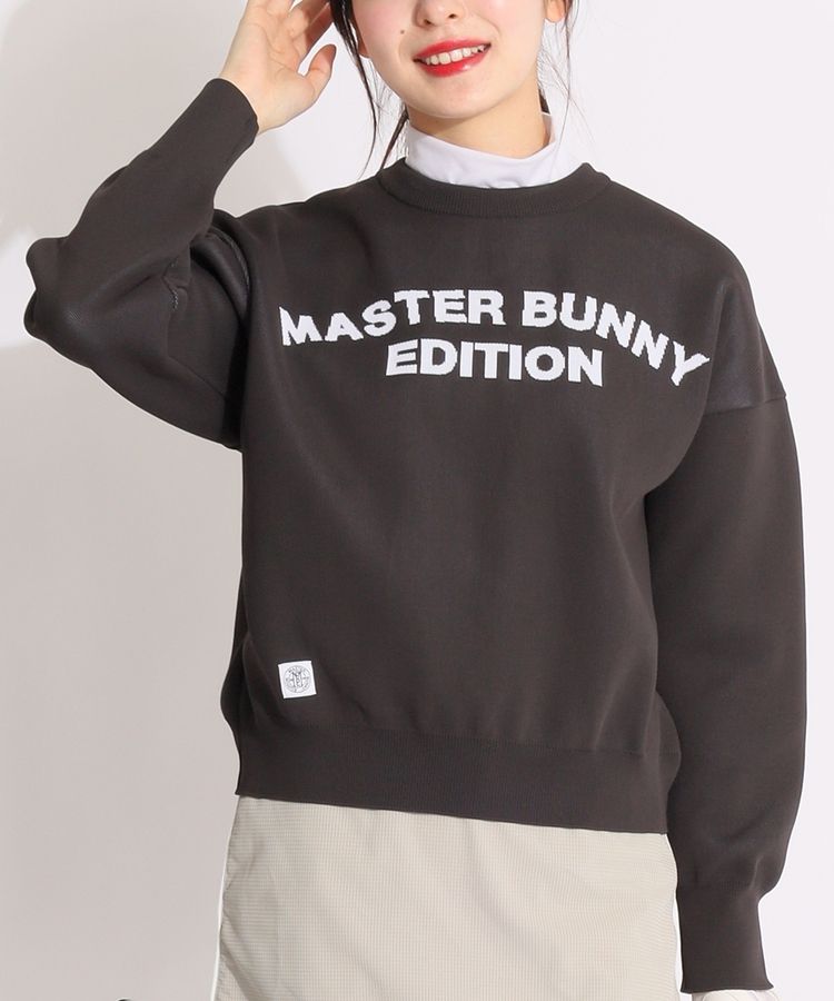 マスターバニー MB ロゴクルーネックニットプルオーバー レディース