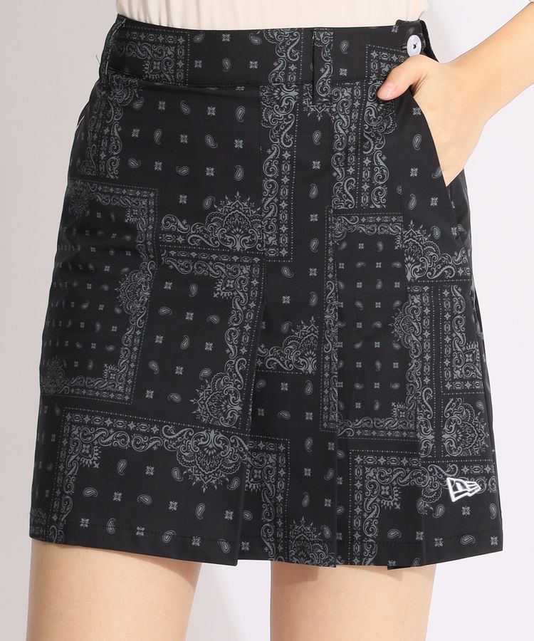 ニューエラ NE ペイズリー柄ストレッチプリーツスカート