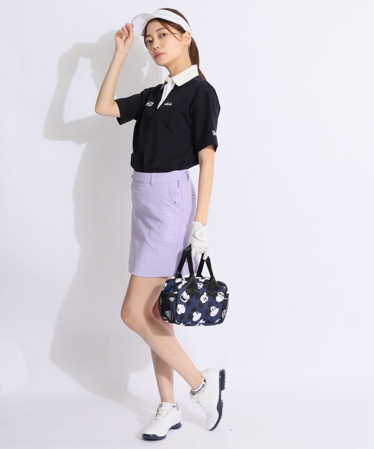 【rough & swell】新品　吸水速乾半袖ポロ　レディースＭ　ネイビー ニューエラ NE 吸汗速乾UVコットン半袖ポロシャツ(ネイビー