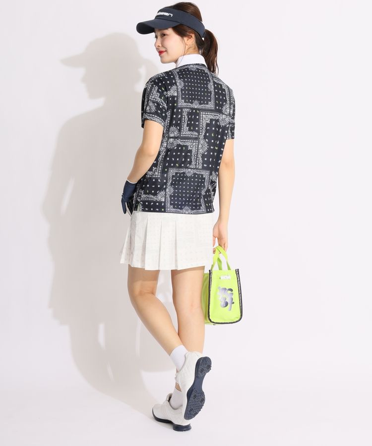 ニューエラ NE 【吸汗速乾UV】ペイズリー柄半袖ポロシャツ