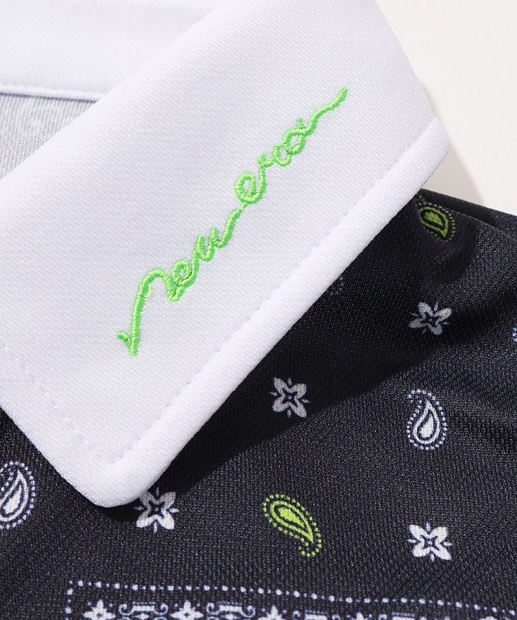 ニューエラ NE 【吸汗速乾UV】ペイズリー柄半袖ポロシャツ