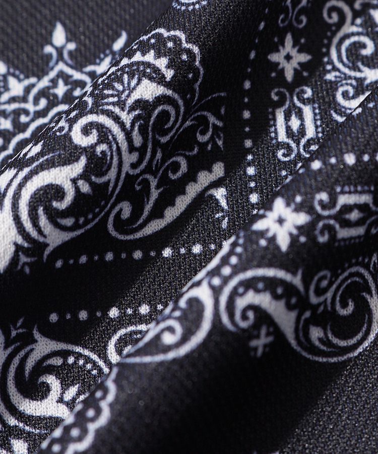 ニューエラ NE 【吸汗速乾UV】ペイズリー柄半袖ポロシャツ