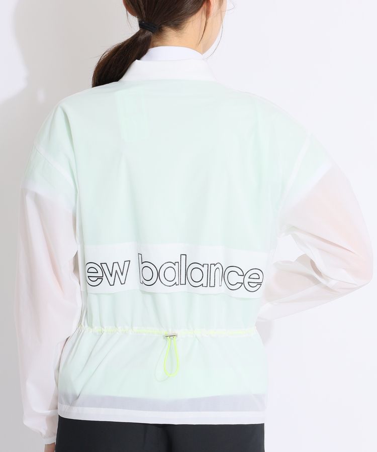 美品　New Balance GOLFバイカラーフルジップマウンテンブルゾン ニューバランスゴルフ NB バイカラーフルジップロゴブルゾン