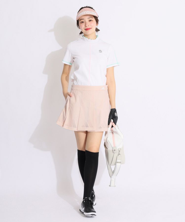 未使用 アディダス ゴルフ パンチングロゴフレアプリーツスカート ペチパン付き セール アディダスゴルフ パンチングロゴフレアプリーツスカート