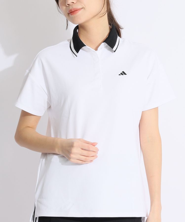 新品 アディダス ゴルフ セットアップ 半袖 ポロシャツ フリルスカート 白黒 adidas ポロシャツ ポロ オリジナルスゴルフ ツイストニット