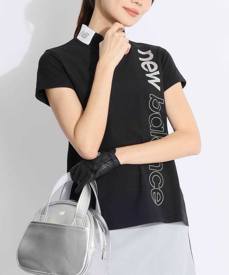 NB 【防透UV】ステッチロゴモックネック半袖カットソー