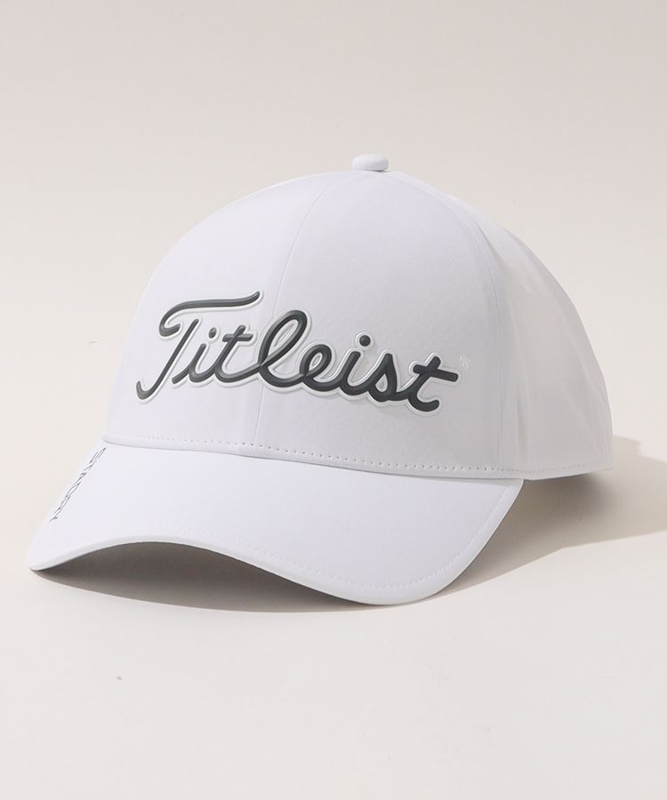 【新品】Titleist ジャスティスローズサイン入りホワイトキャップ タイトリストアウトレット TL 【抗菌防水】立体ロゴレインキャップ