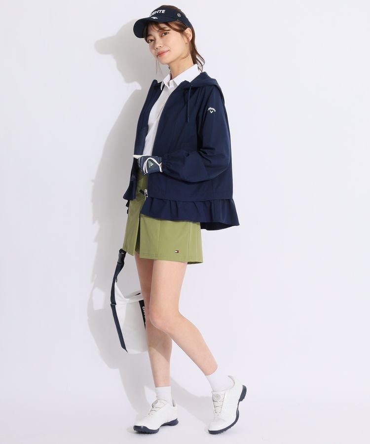 トミー ヒルフィガー ゴルフ フロントタックキュロットパンツ　ネイビー トミーヒルフィガーゴルフ TH 【ストレッチ】フロントタック