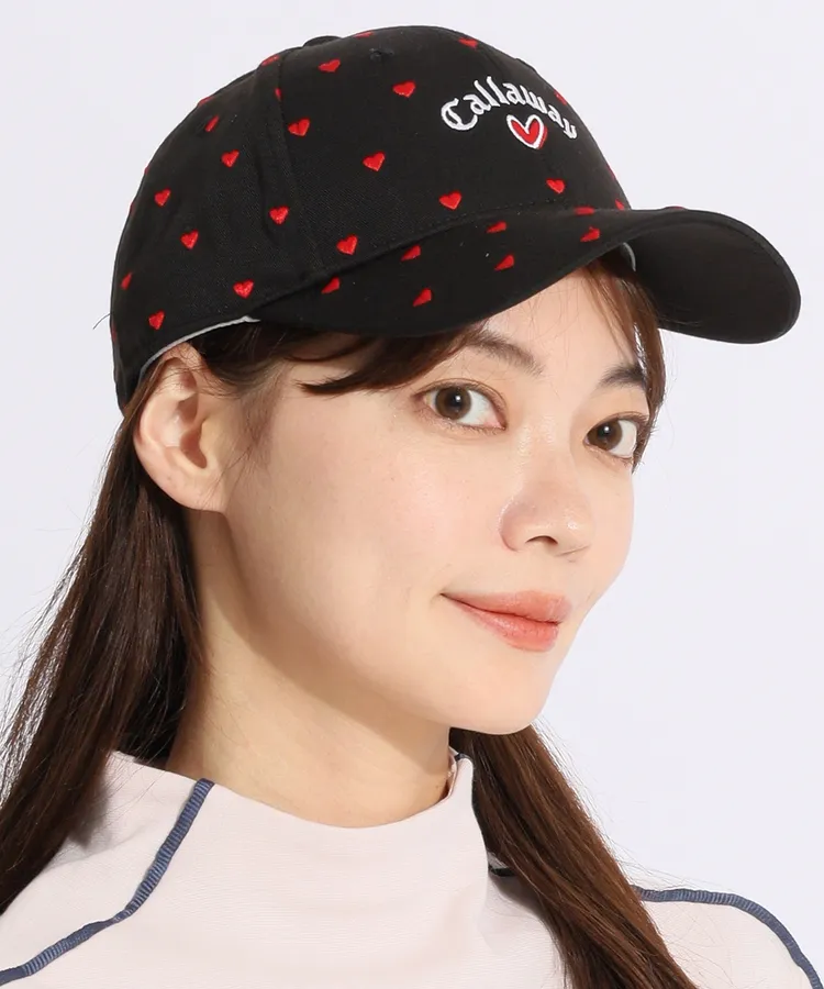 ラブキャロウェイ カノコ 半袖ポロシャツ ハート キャロウェイ CA 【LoveCallaway】【UPF15】ハート柄カノコ半袖