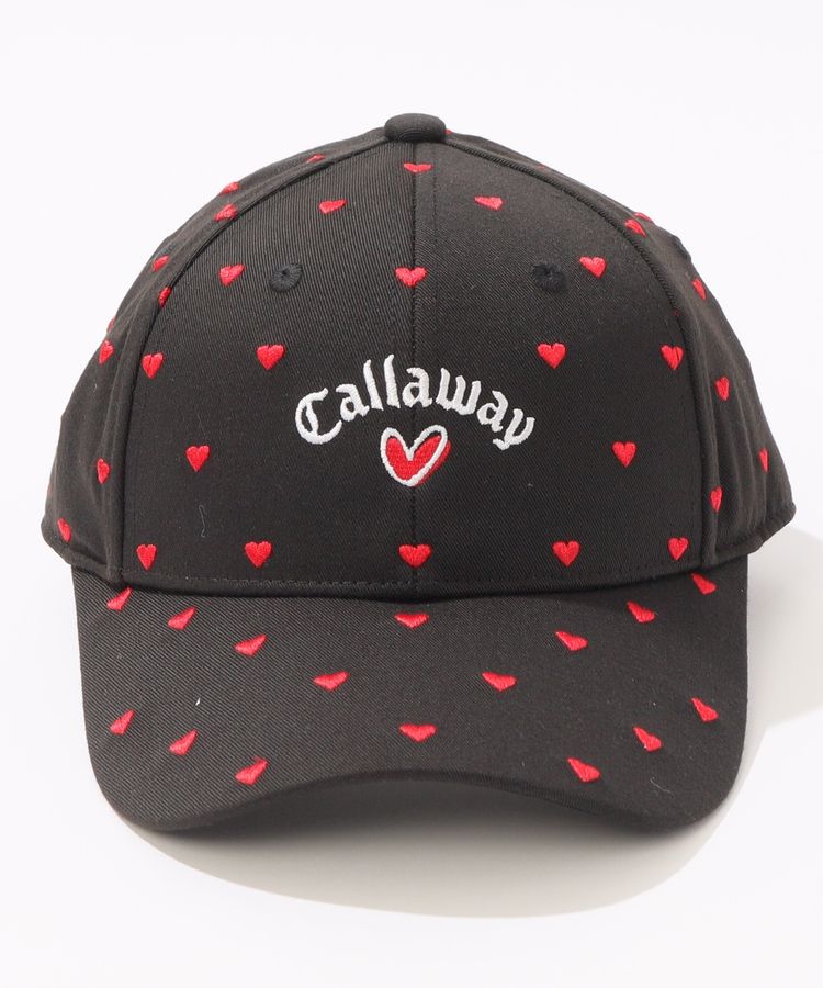 キャロウェイゴルフ　レッドレーベル　薔薇柄　ラインストーン付き　ゴルフキャップ Callaway キャロウェイ ゴルフ キャップ ラブキャロウェイ
