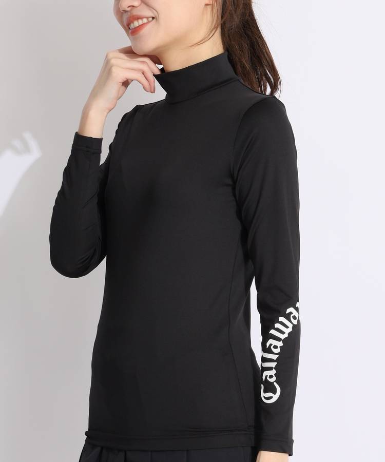 CA 【UPF50】スリーブロゴモックネック長袖インナー