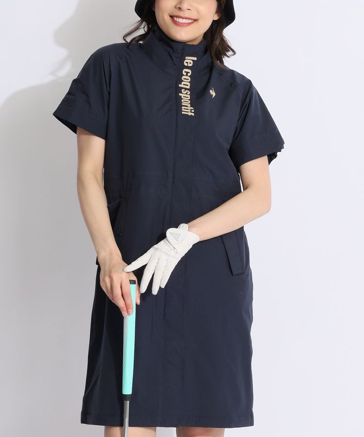 極美品♪ ルコックスポルティフ ゴルフ レインウェア ワンピース 千鳥格子 L 極美品♪ ルコックスポルティフ ゴルフ レインウェア ワンピース