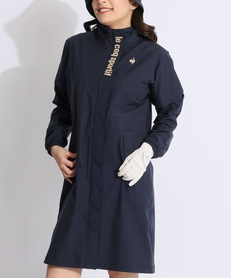 極美品♪ ルコックスポルティフ ゴルフ レインウェア ワンピース 千鳥格子 L 極美品♪ ルコックスポルティフ ゴルフ レインウェア ワンピース