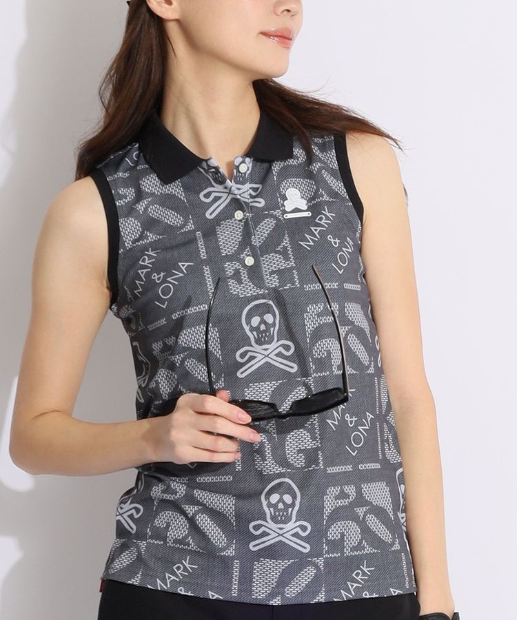 マーク＆ロナ ML ブロックロゴノースリーブポロシャツ