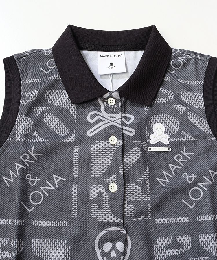 マーク＆ロナ ML ブロックロゴノースリーブポロシャツ