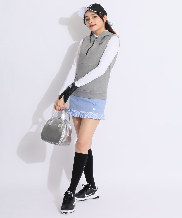 ビームスゴルフ BE UVストレッチハーフジップフーディーベスト