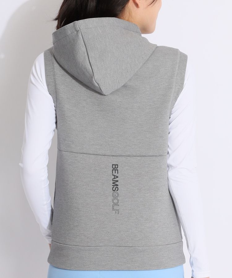 ビームスゴルフ BE UVストレッチハーフジップフーディーベスト