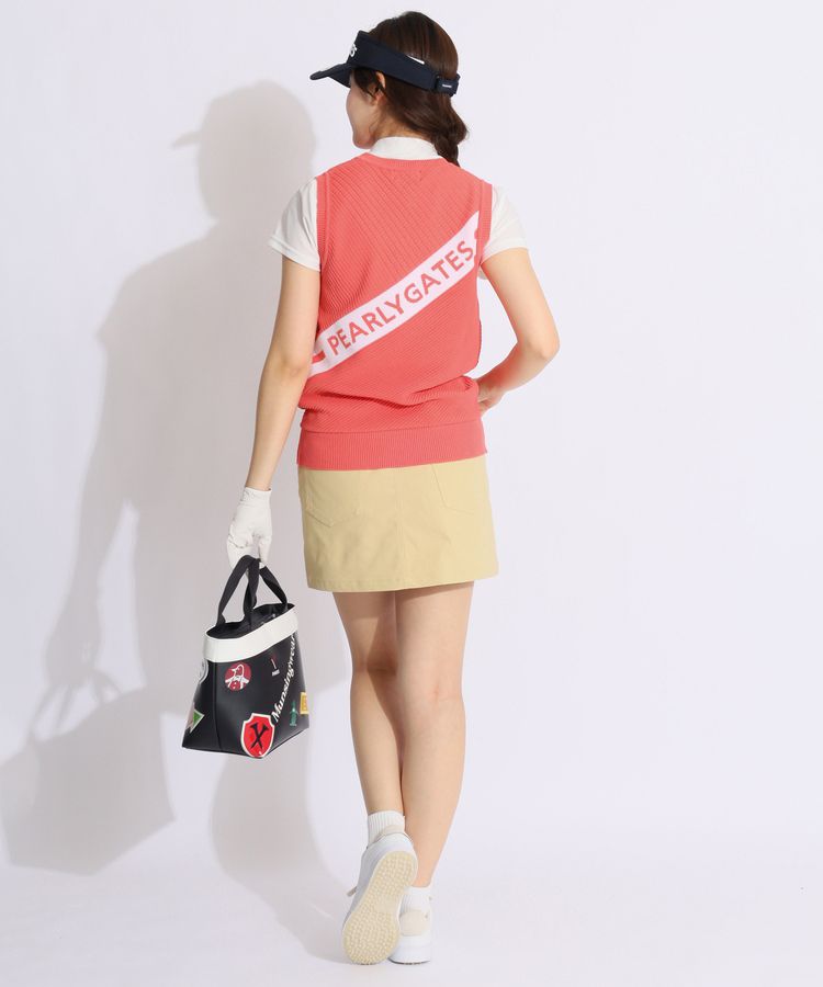 パーリーゲイツ PG バックロゴVネックニットベスト レディースゴルフ