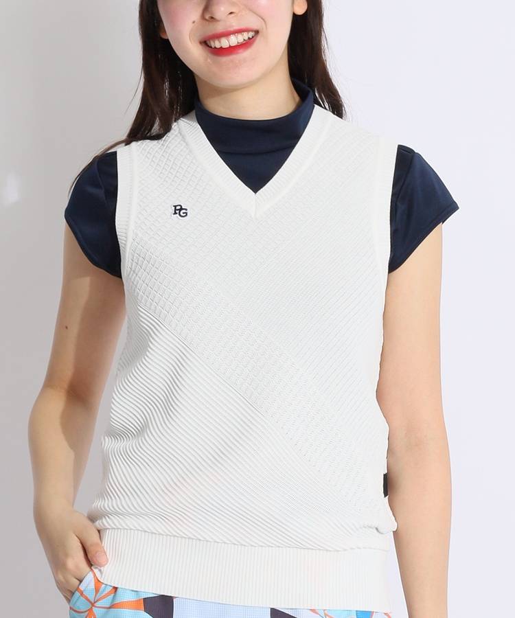 PG バックロゴVネックニットベスト
